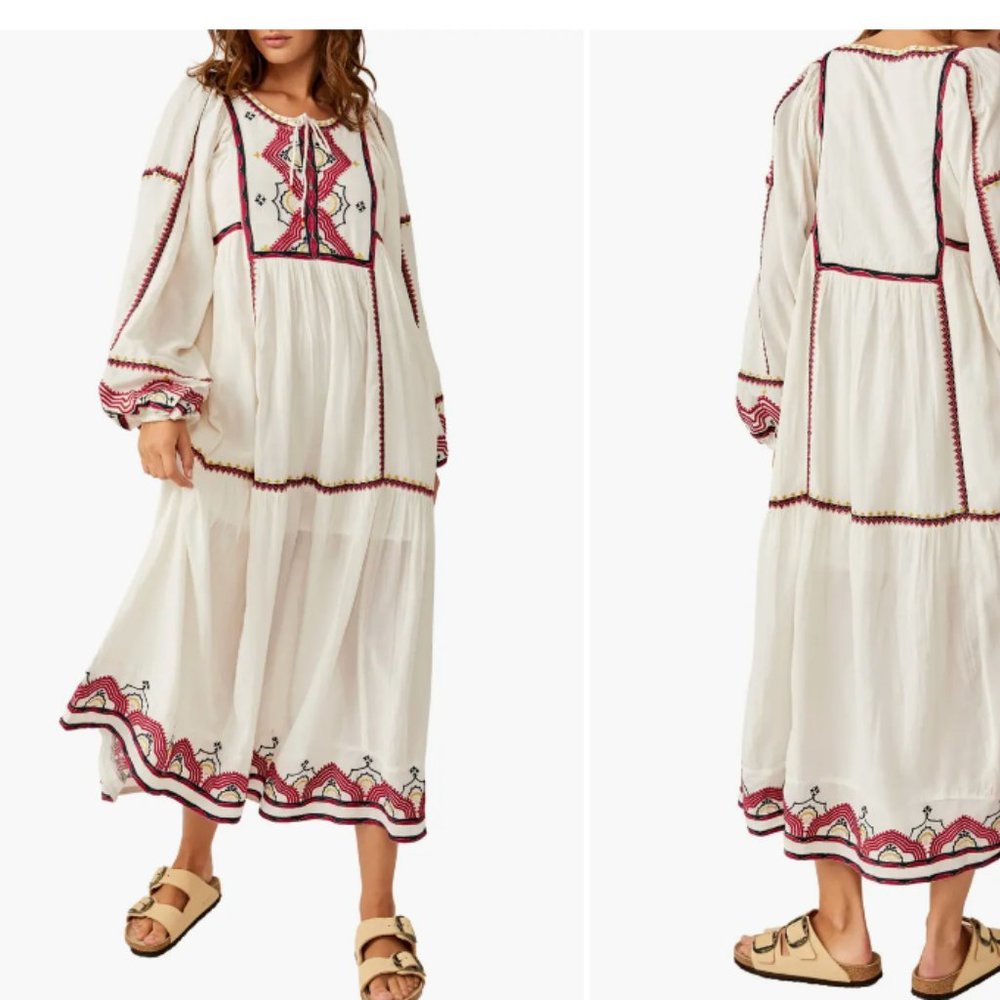 Free People Boho Sweet Escape Long Sleeve Maxi Dress